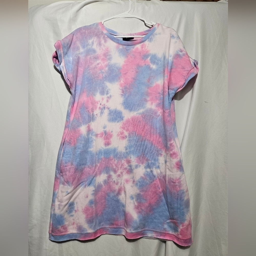 Vici Tie Die Tee Shirt Dress With Pockets!